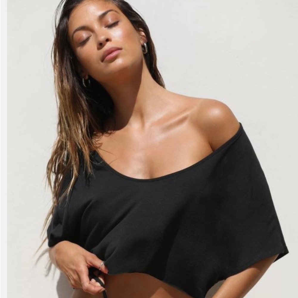 Relisted! - Joah Brown Crop That Tee || black one size